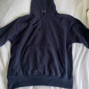 Oversized navy blue champion hoodie